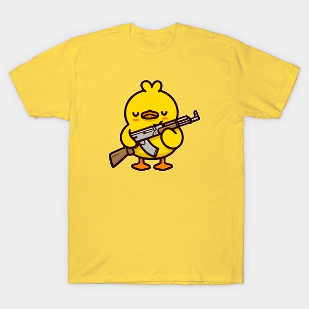 duck with AK47 T-Shirt by Yaydsign